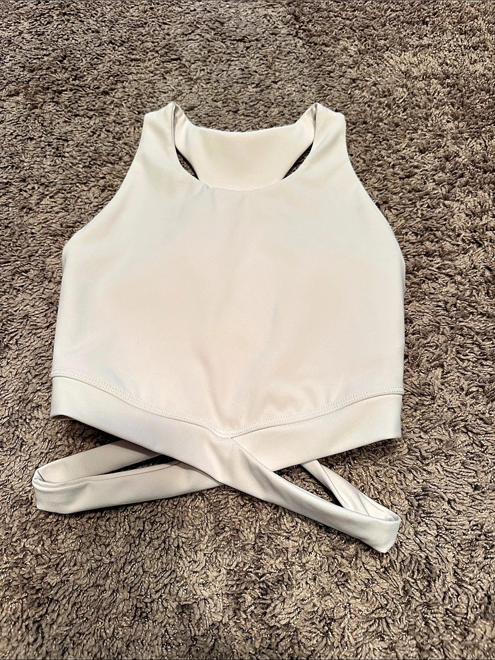 Activewear Live Luxe Wrap Crop Top White